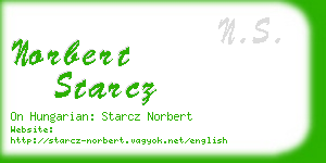 norbert starcz business card